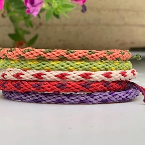 KUMIHIMO bracelet, Kabbalah bracelet, Heart pattern bracelet, Japanese bracelet, Gift bracelet, Adjustable bracelet, Waterproof bracelet
