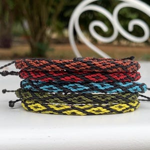 KUMIHIMO bracelet, Kabbalah bracelet, Diamond pattern bracelet, Japanese bracelet, Gift bracelet, Adjustable bracelet, Waterproof bracelet