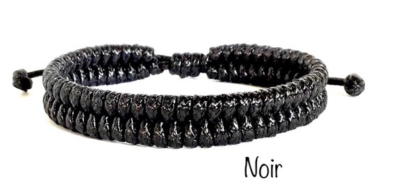 Black macrame bracelet deals