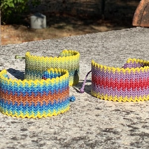 Micro macrame cuff bracelet, Unisex bracelet, Bracelet jewelry, Gift bracelet, Adjustable bracelet, Unique bracelet