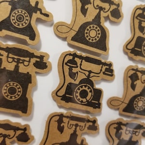 3D Kraft Clock or Phone Embellishments Assortments