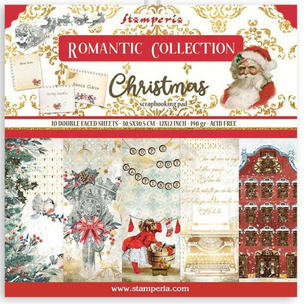 Stamperia Dekorative Chips 14x14 Cm 'Romantic Christmas' Mit Tannenzapfen-Motiv – Für Basteln & Scrapbooking