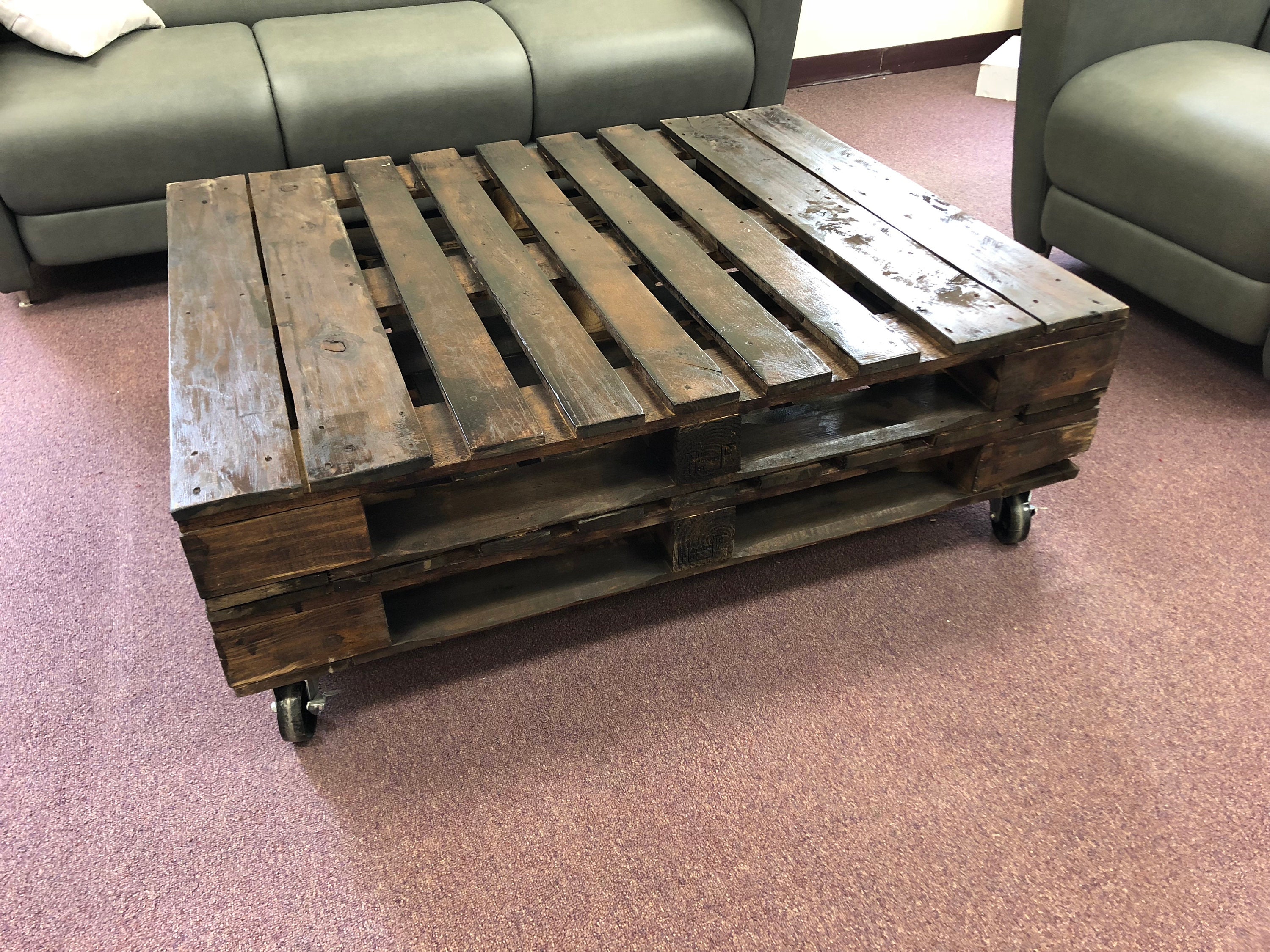 Pallet Coffee Table Large Etsy