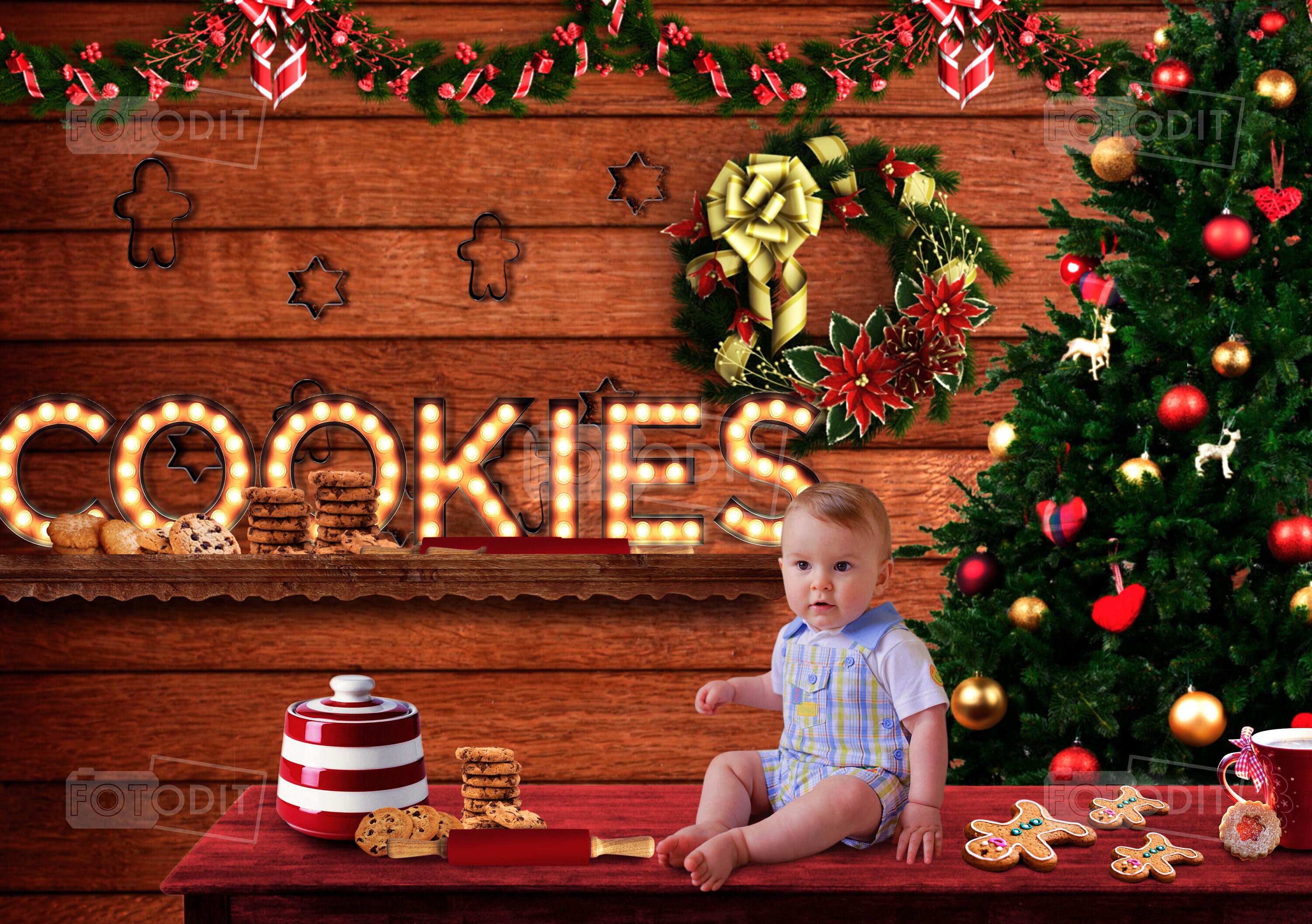 Christmas Cookies Pan Christmas Digital Background for Kids on Cookie Pan -  Christmas Card - Christmas Cookie - Christmas Digital Background