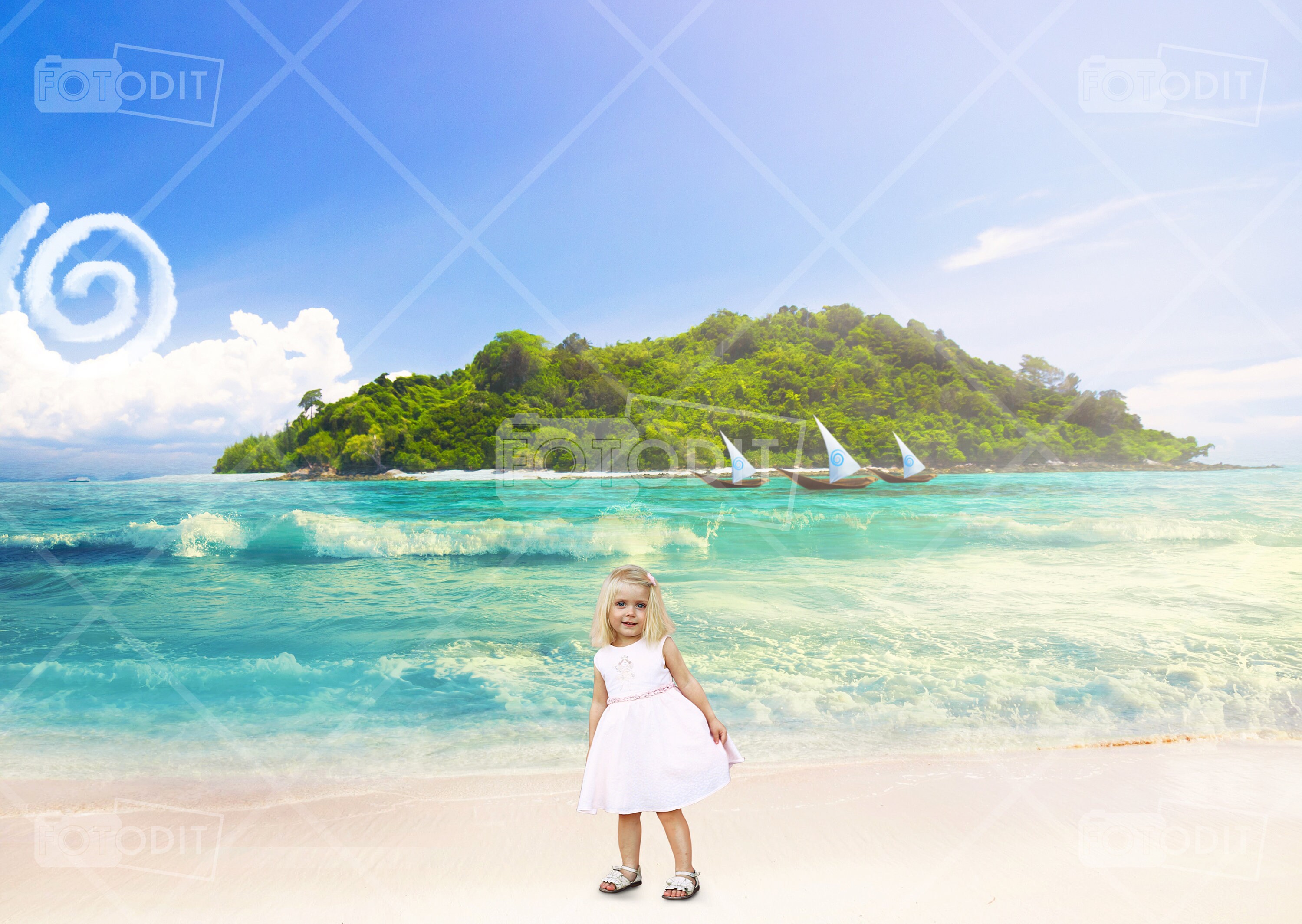 Moana Digital Background Backdrop Disney Inspired Boat Etsy