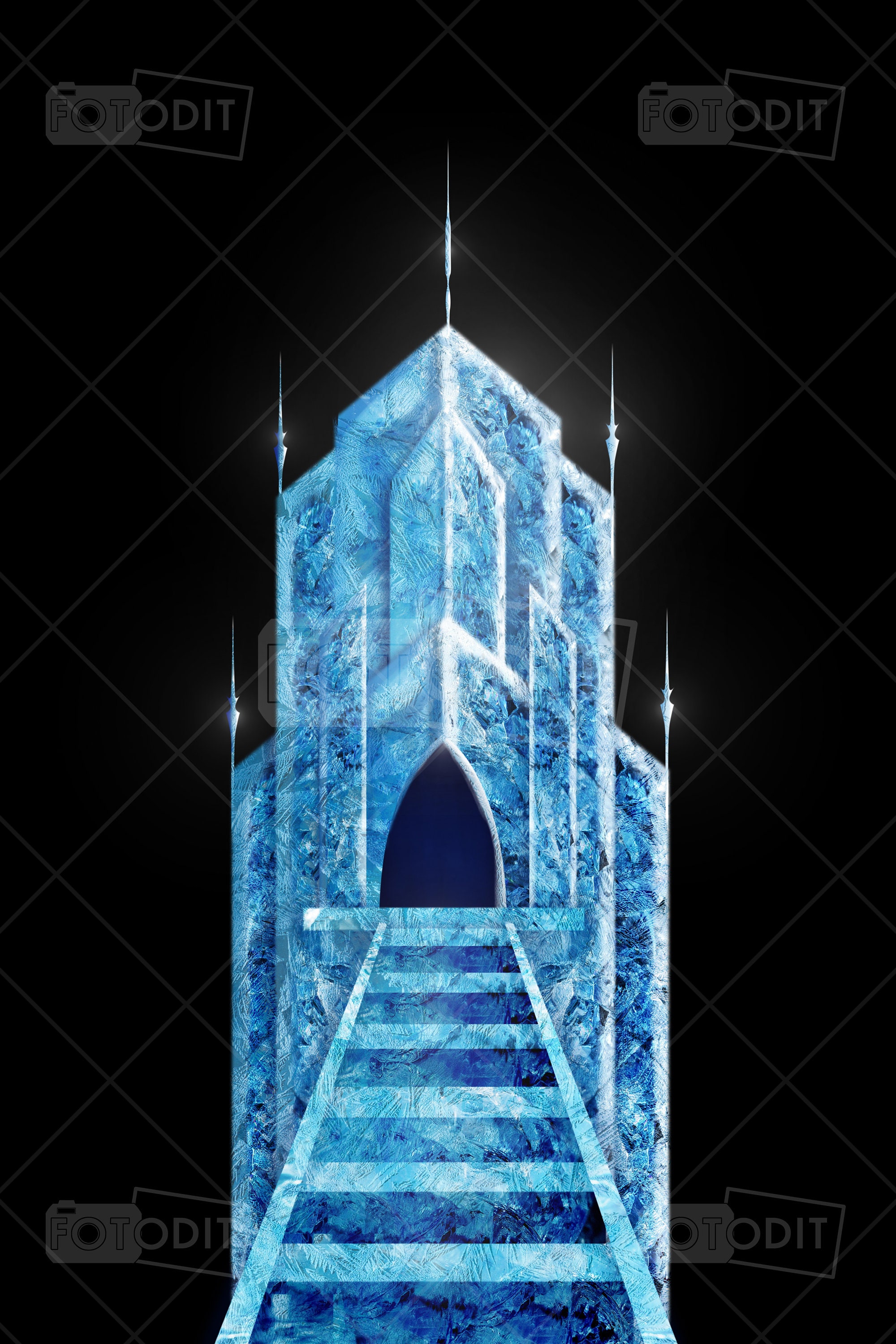 Frozen Transparent Ice Castle Digital Overlay Background Etsy Canada