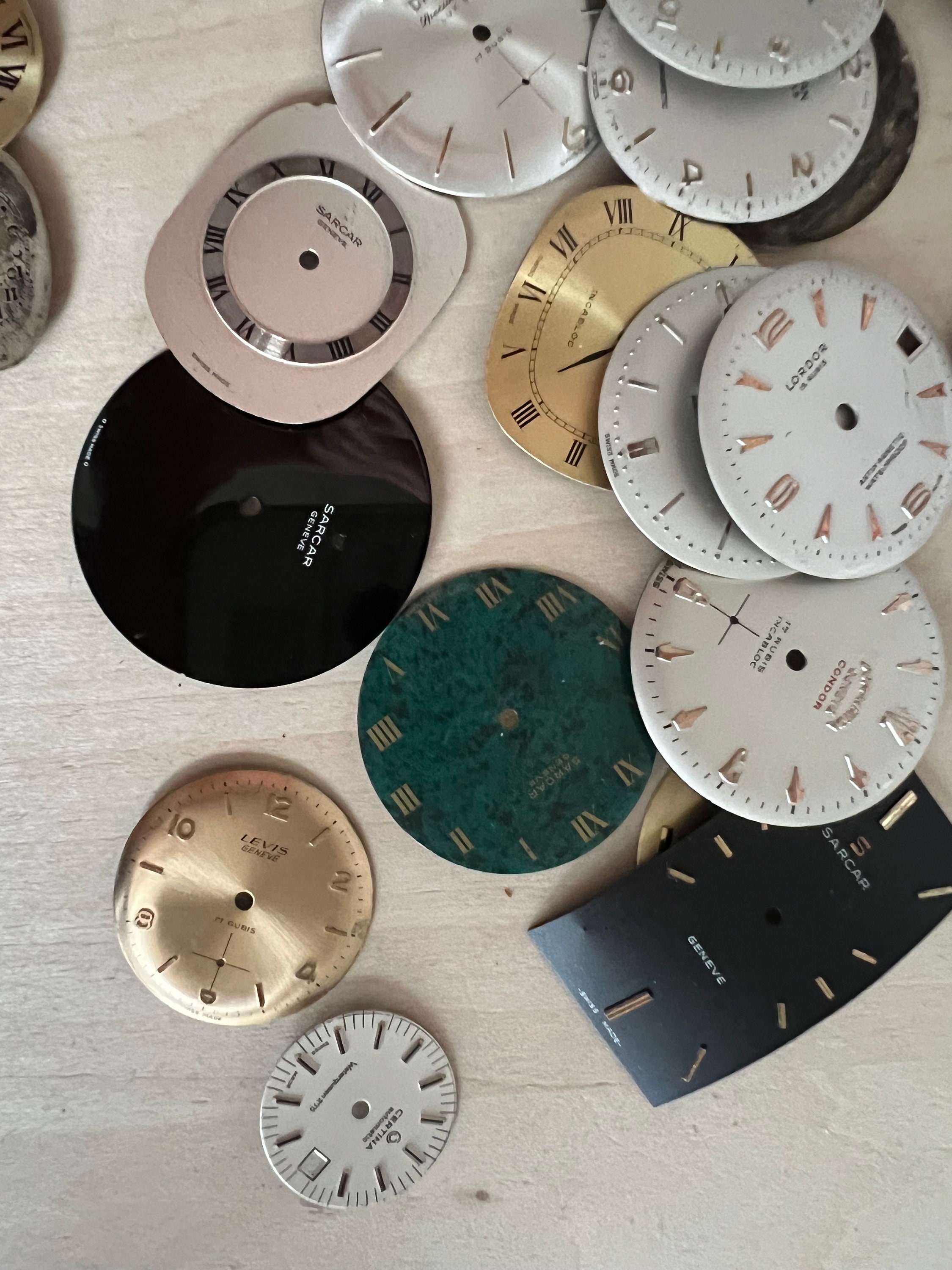 10 Watch Dials Made in Switzerland Steampunk Art Craft Pocket Watch