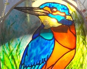 Kingfisher Bird - Stained Glass Birthday Gift Window Suncatcher Rainbow - Nature Wildlife Art Decor Garden Conservatory - Birdwatching