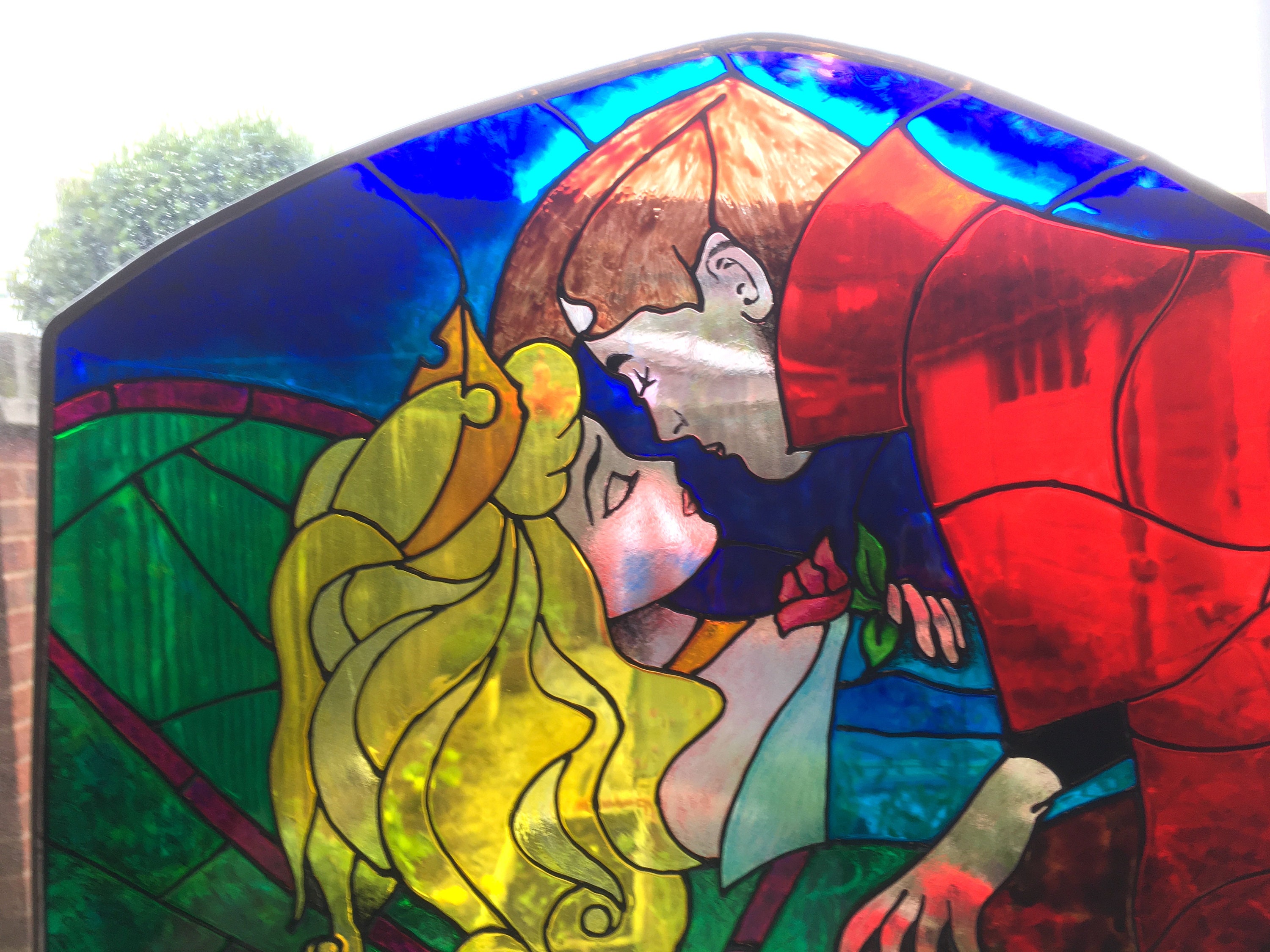 sleeping beauty stained glass window