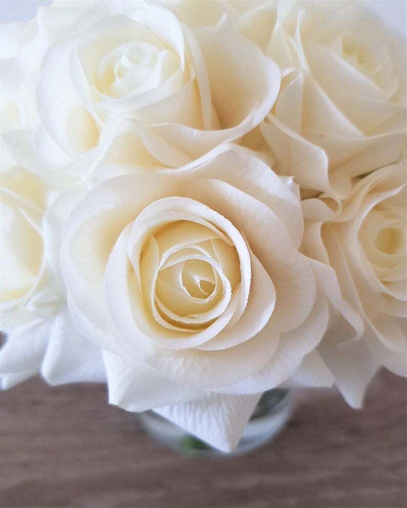 Real Touch Rose Arrangement Faux Rose Arrangement Silk Etsy UK