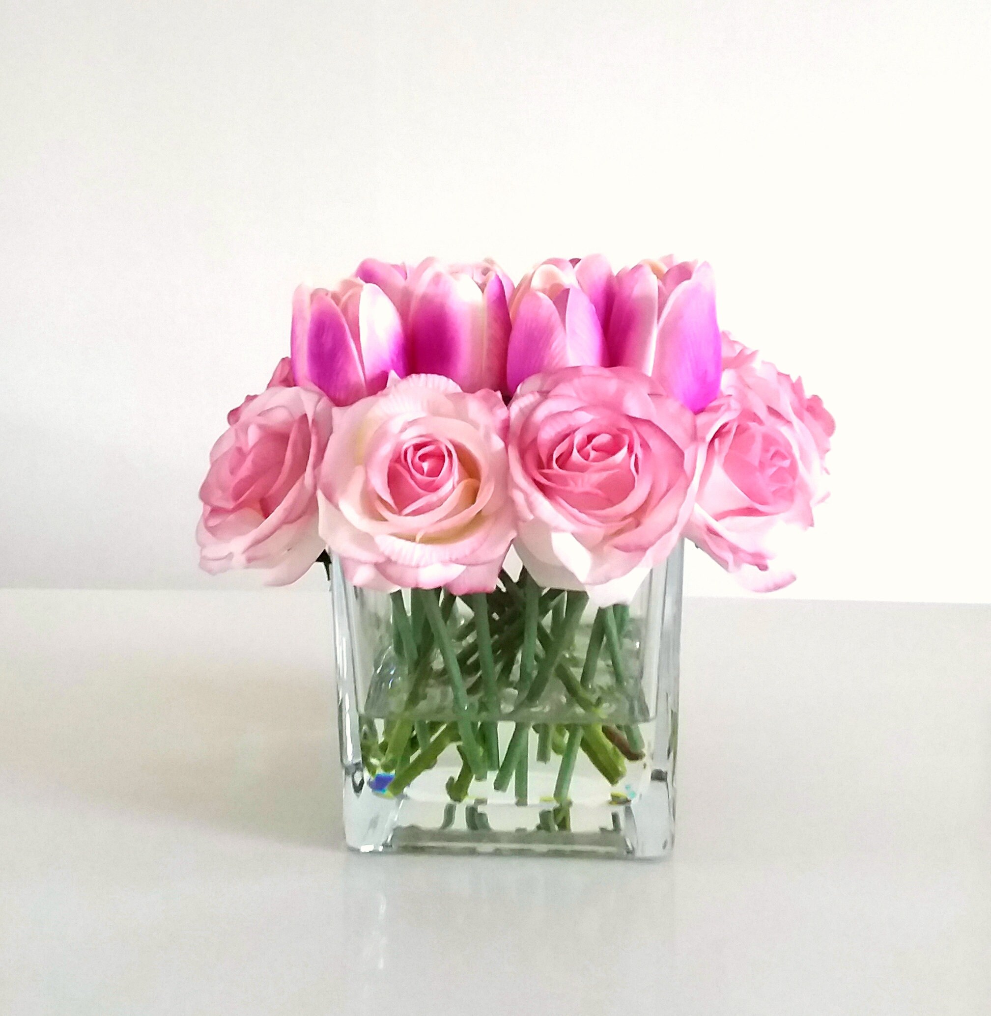 Large Real Touch Floral Arrangement Artificial Flowers Etsy