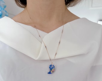 勾玉ペンダント/レインボー勾玉ペンダント/Colgante MAGATAMA/Colgante MAGATAMA arco iris