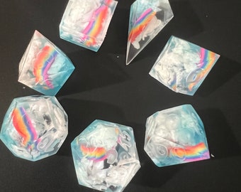 Rainbow sky dice set