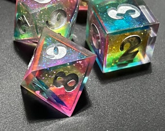 Stained glass dice set