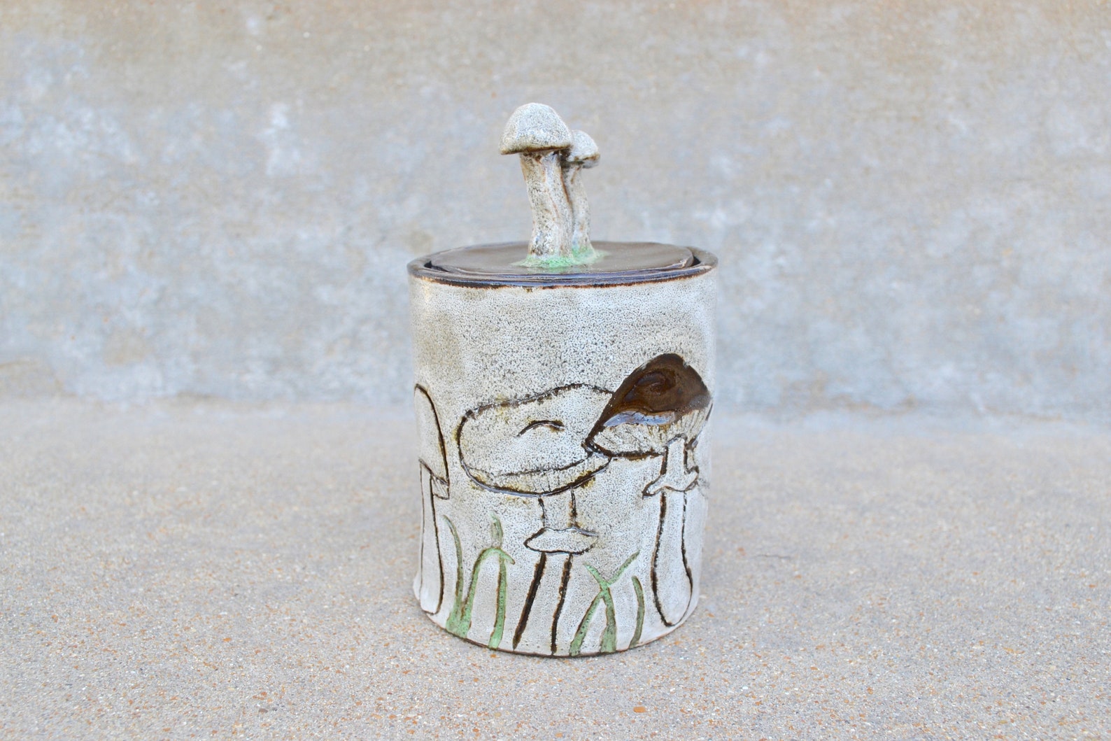 Ceramic Mushroom Jar with LidHandmade Ceramic JarMushroom Etsy