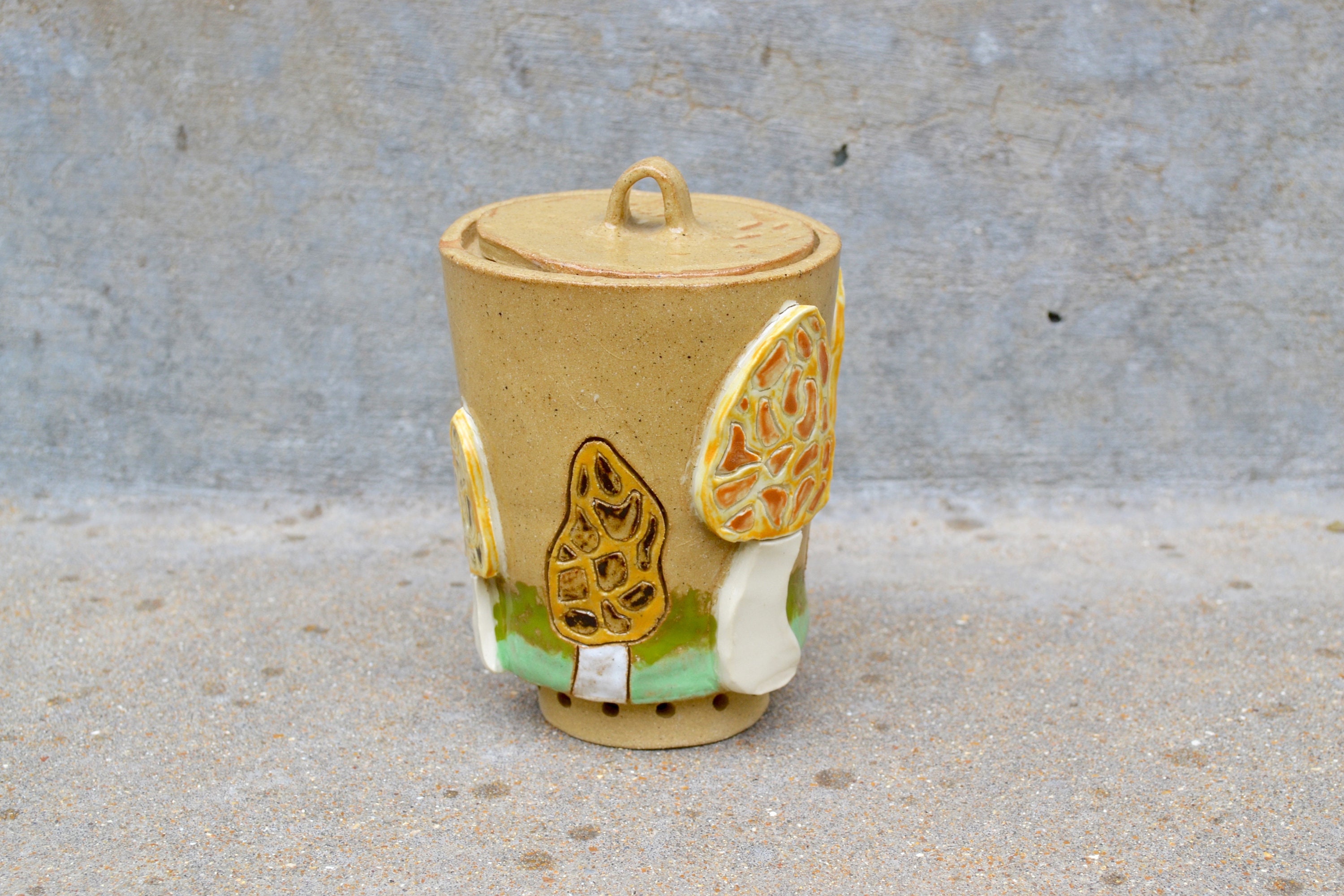 Ceramic Mushroom Lidded JarHandmade Ceramic JarMorel Ceramic Etsy