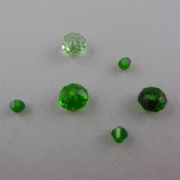 Perles Swarovski ronde aplatie coloris vert