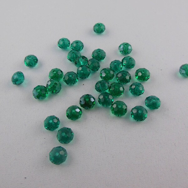 Perles Swarovski ronde aplatie coloris vert