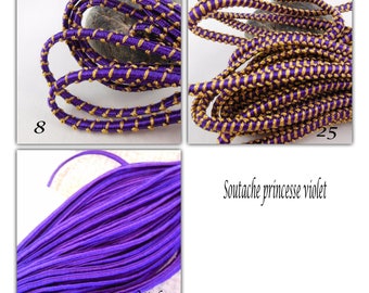 Soutache princesse 4 ou 5 mm violet