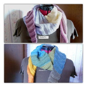 Trendy multi-coloured wool cheche scarf available