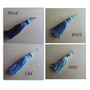 Pompon a perle bleu