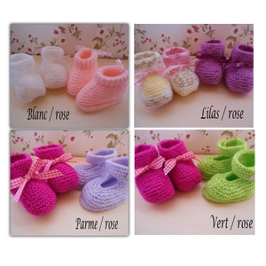 Pantofole per bambini lavorate a maglia in diversi colori immagine 1