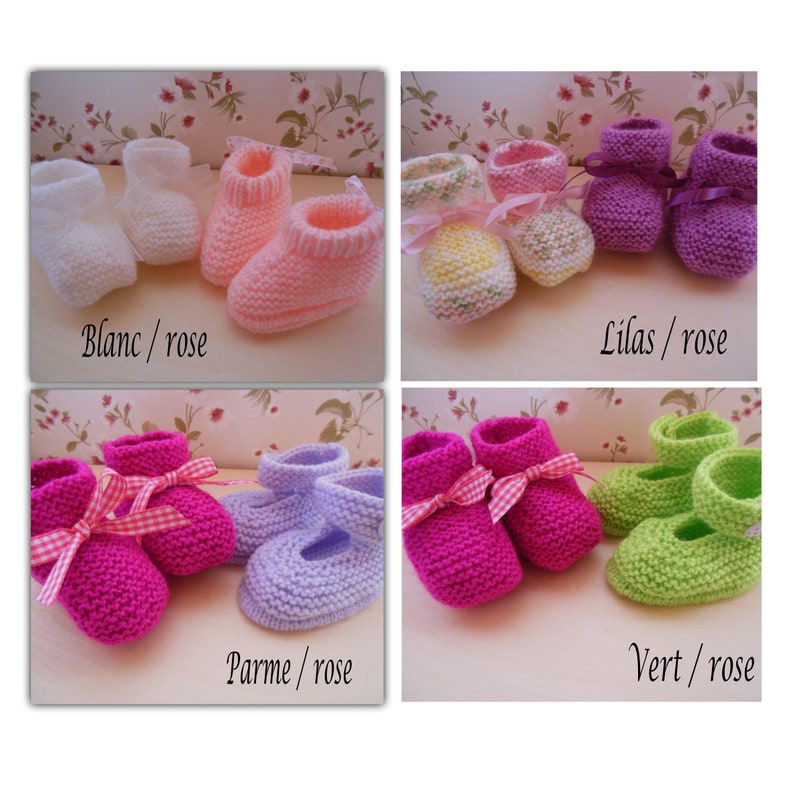 Pantofole per bambini lavorate a maglia in diversi colori immagine 1
