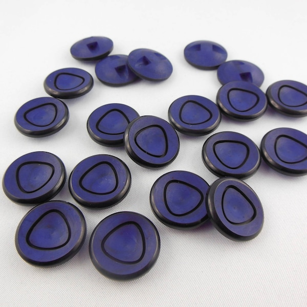 bouton en plastique coloris  bleu violet
