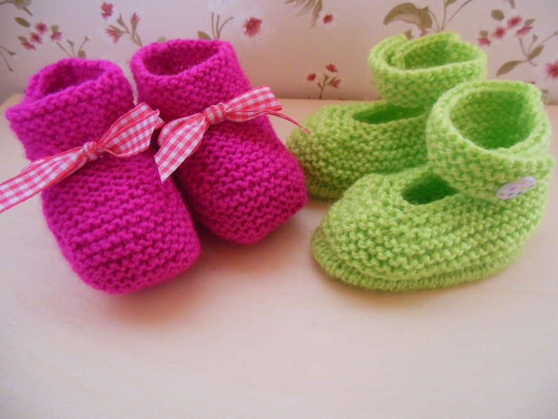 Pantofole per bambini lavorate a maglia in diversi colori immagine 5
