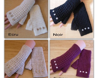 Mitaines en laine tricot