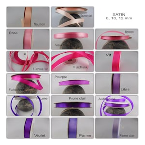 Ruban satin 6, 10, 12 mm