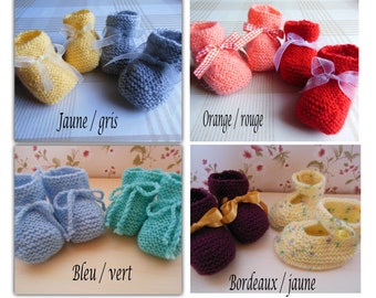 Chaussons bébé en tricot