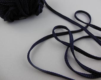 Navy color rayon braided cord