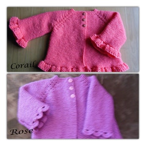 Coral or pink baby Cardigan