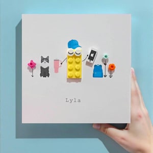 Personalised Custom Happy Birthday Card | Reused Lego Bricks | Quirky Design | Unique | Hand Made | Fun