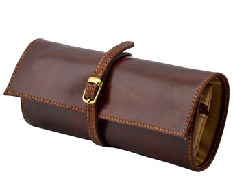 Genuine Leather Travel Jewellery Case