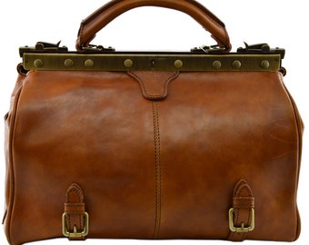 Doctor's Bag Terrida - Handmade in Italy, vegetable tanned leather