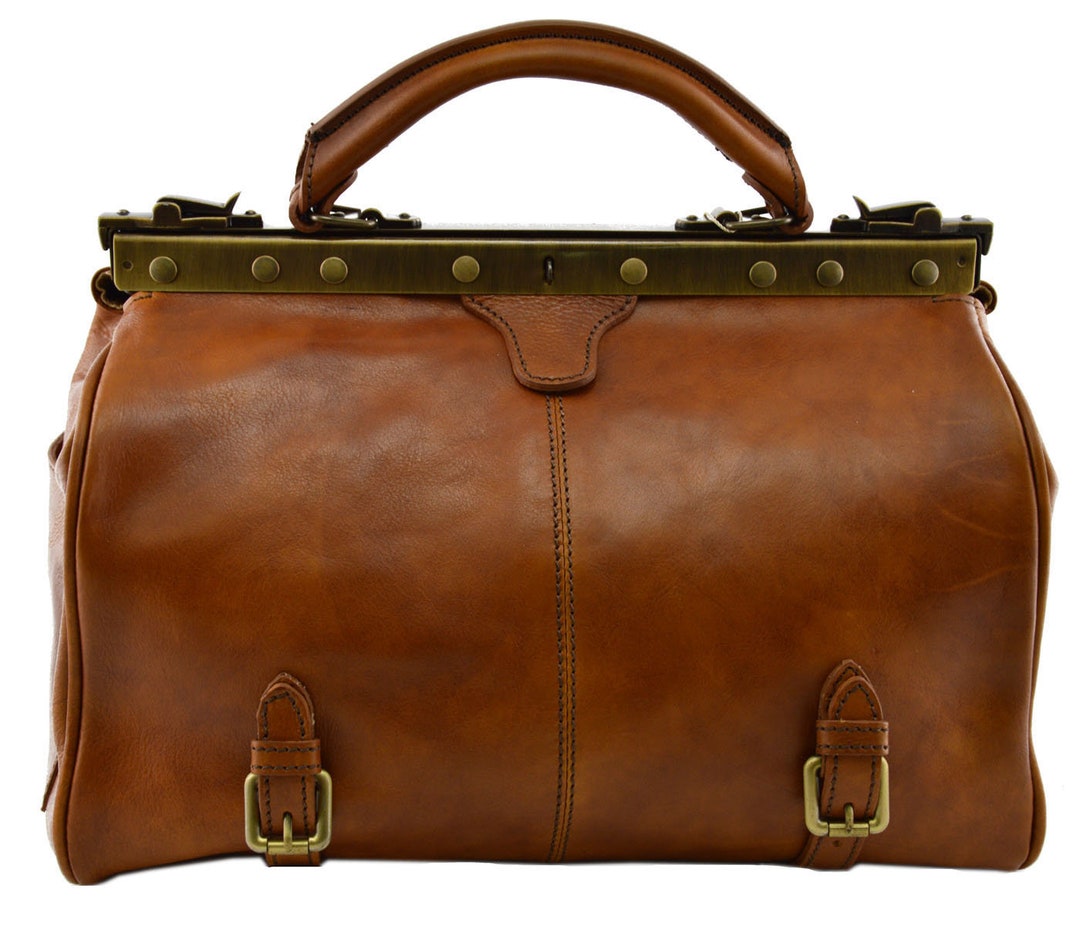 Genuine Vegetable Tanned Leather Doctor Bag - Etsy