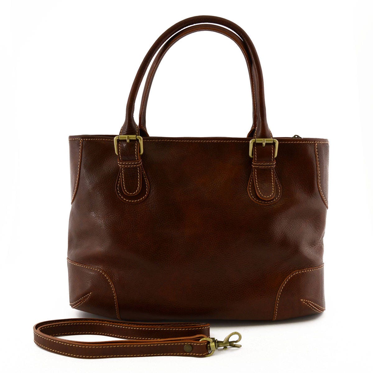 Genuine Leather Shoulder Bag Etsy