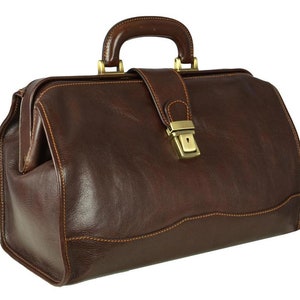 Doctor bag in genuine leather, medical bag in leather, handbag, Leather Doctors Bags Woman, leather medical bag, gift idea