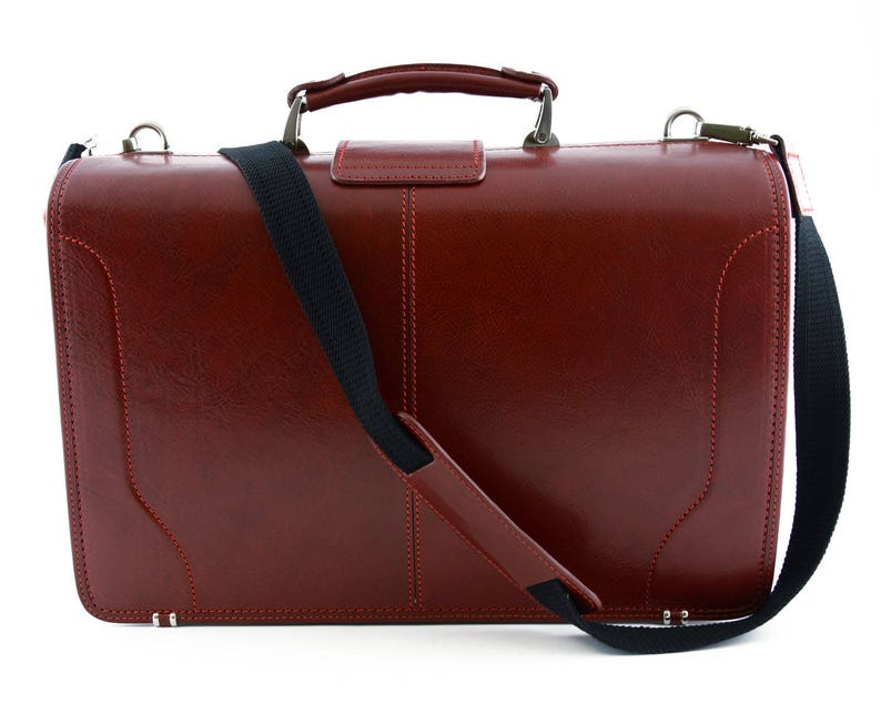 Genuine Leather Doctor Bag With Three Compartments Etsy