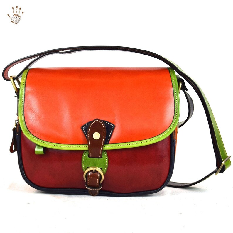 Genuine Leather Woman Shoulder Bag Etsy