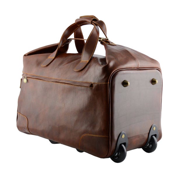 Sac Voyage Trolley en Cuir Véritable