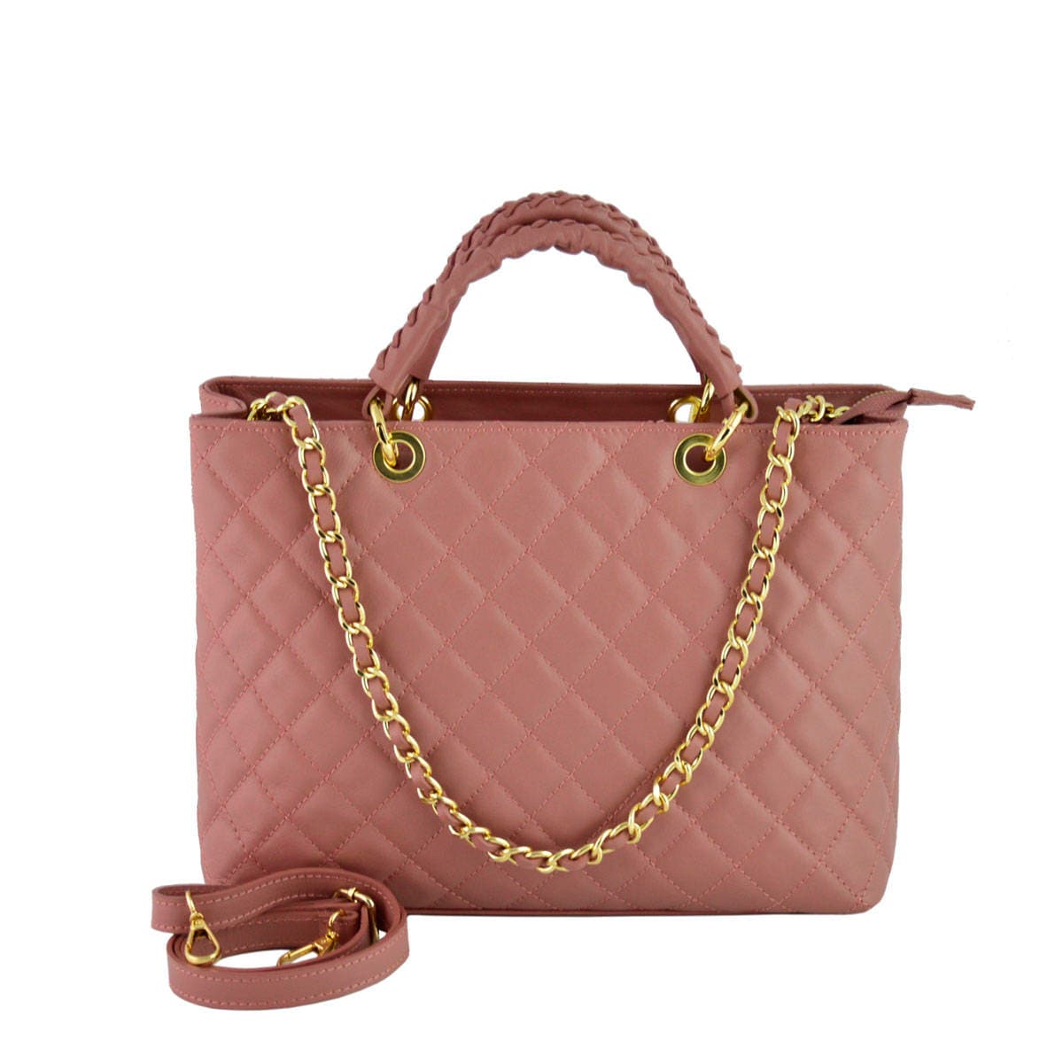 Genuine Quilted Leather Handbag