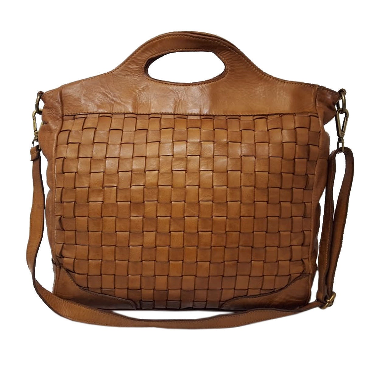braided leather handbag