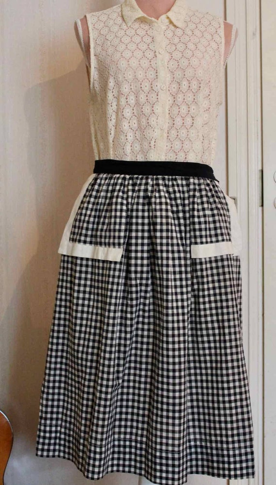 50s gingham skirt, 50s vintage skirt