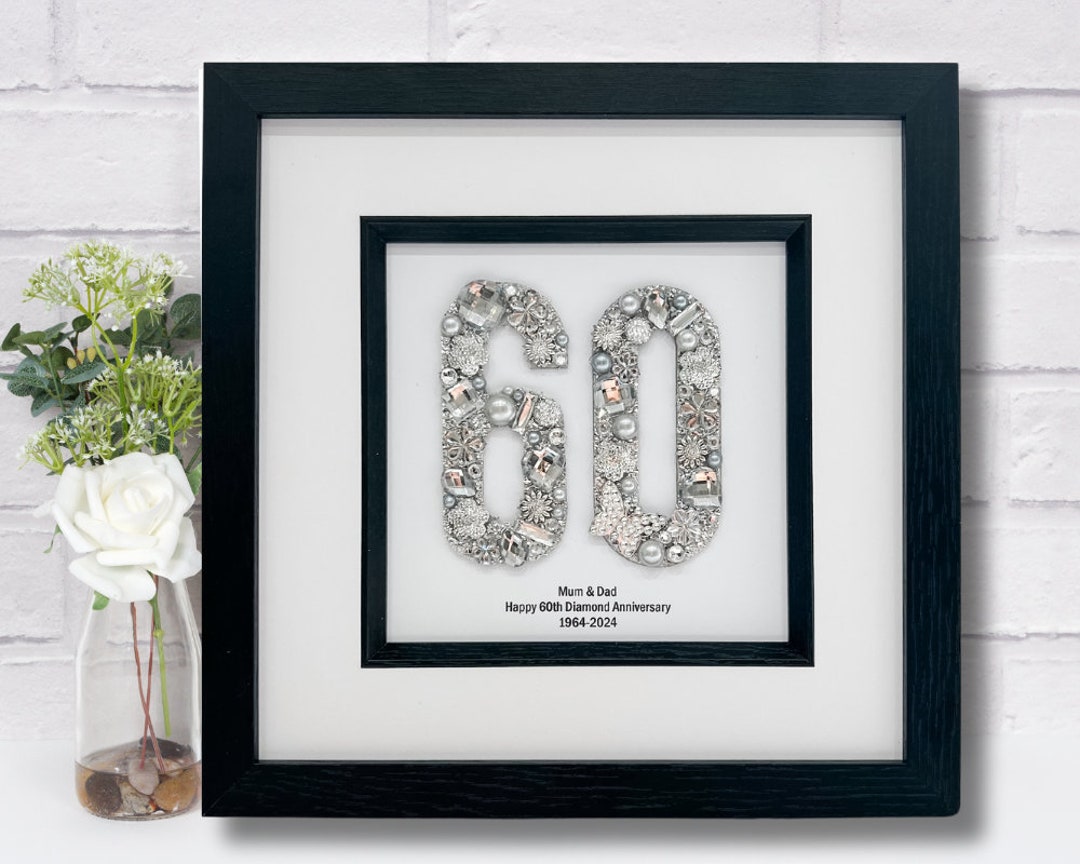 60th DIAMOND WEDDING ANNIVERSARY Personalised Picture Gift /any Year / Milestone Birthday