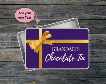 Personalised treat or biscuit Tin | Any Occasion/ Teacher gift | Nanna Biscuit Tin | Valentines | Chocolate | Sweets | birthday