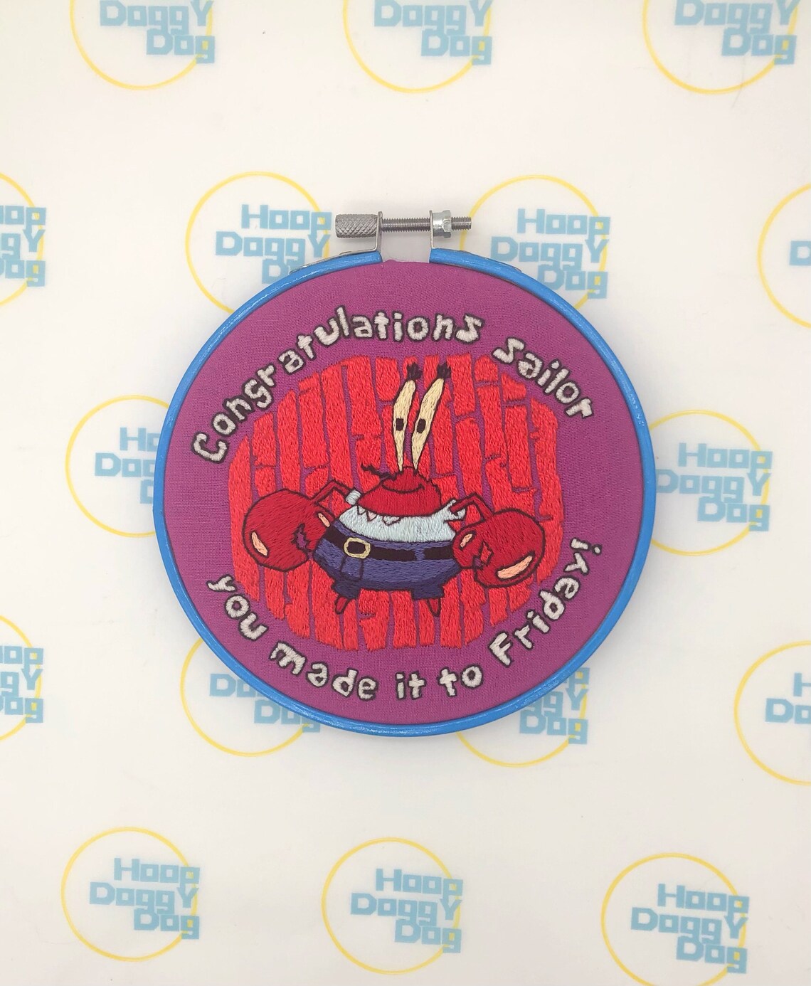 Mr Krabs embroidery congratulations sailor you made it to | Etsy