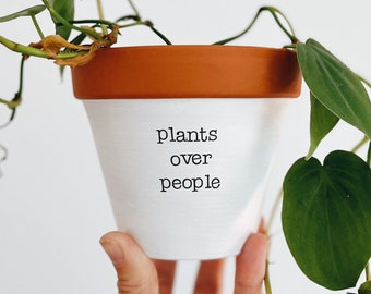 plants over people planter, PLANT NOT INCLUDED, gift for mom, housewarming gift, gardener gift, planter pot, plant gift, best friend